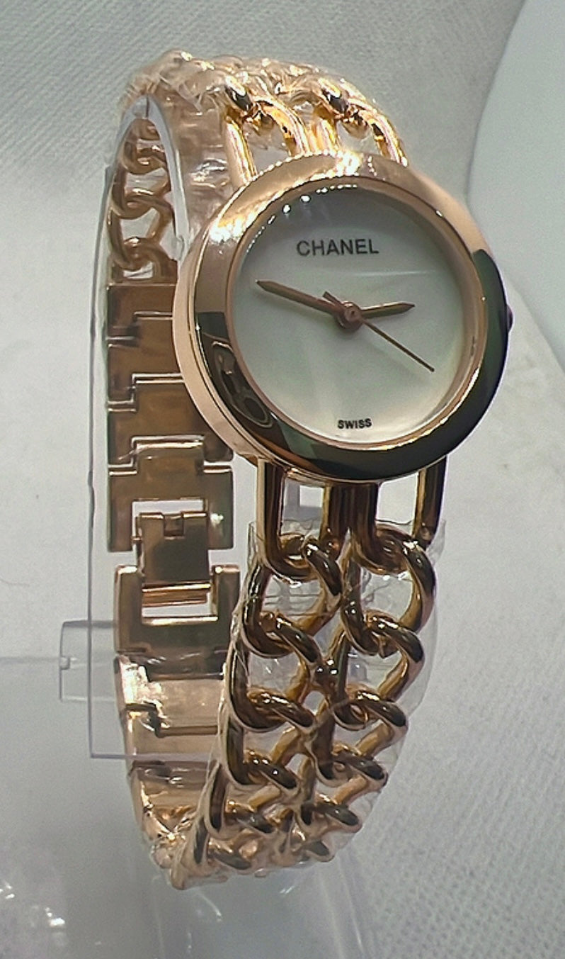Chanel Champagne Elegance Watch - Small White Dial