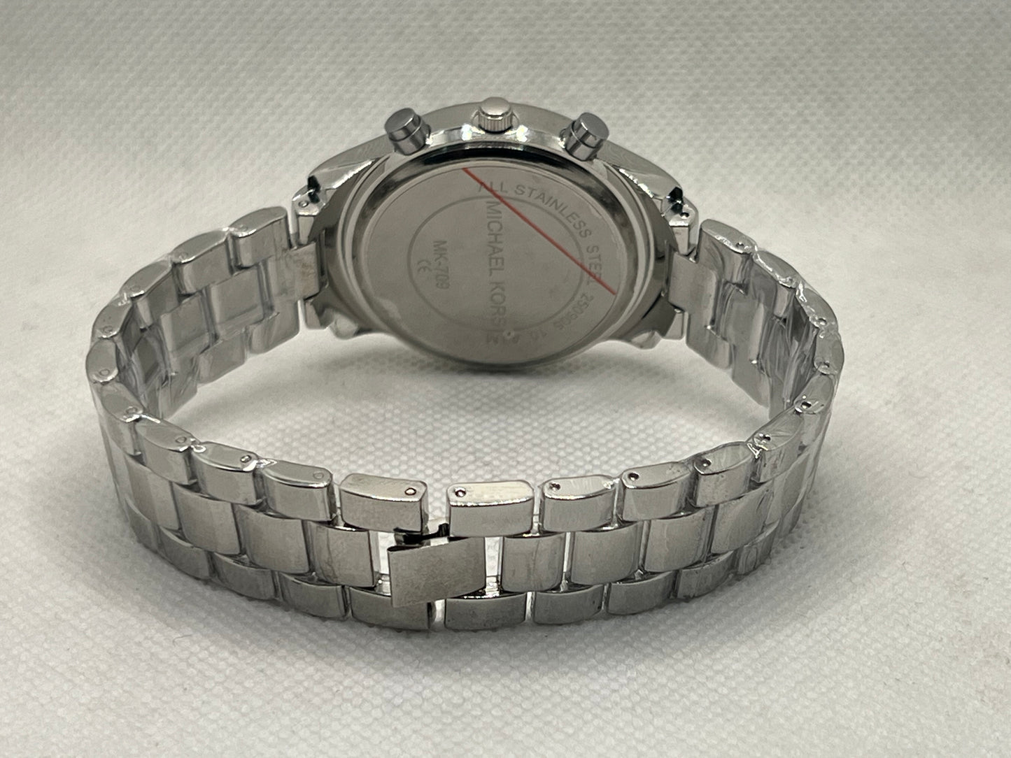 Radiant Michael Kors Silver Tone Women's Watch with Pave Diamond Dial