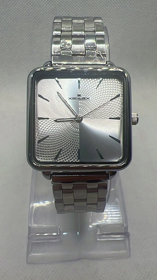 Xenlex Women's Watch - Bold Silver | Square White Dial