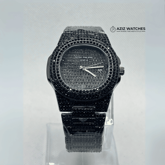 patek philippe diamond black - aziz watches